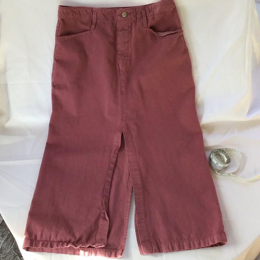 Vintage Guess Georges Marciano Rose Denim A-Slit Jean Skirt